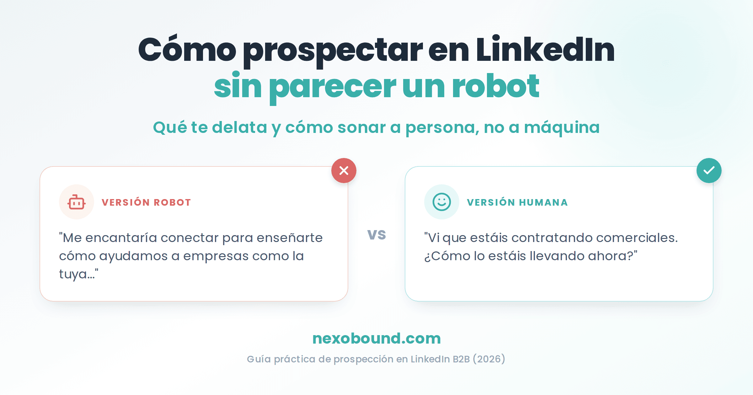Cómo prospectar en LinkedIn sin parecer un robot (2026)